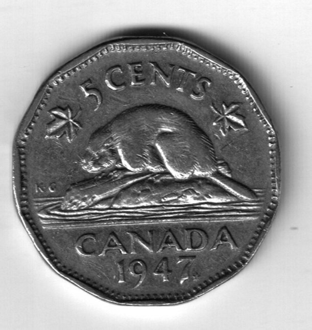1947 Maple Leaf Canadian 5 Cents — The Transitional Rarity