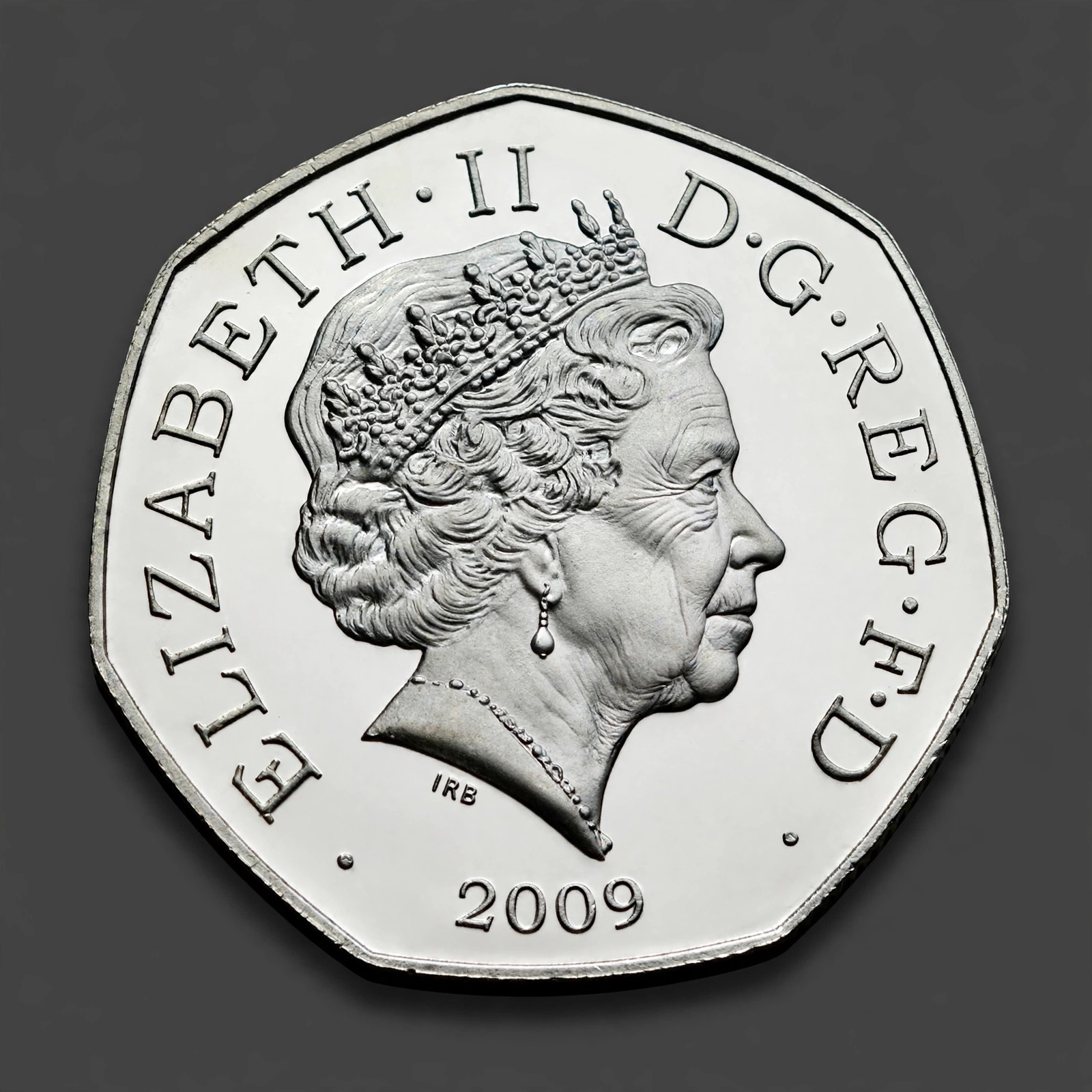 2009 Kew Gardens 50p — Chinese Pagoda reverse (illustration; no freely licensed photograph located)
