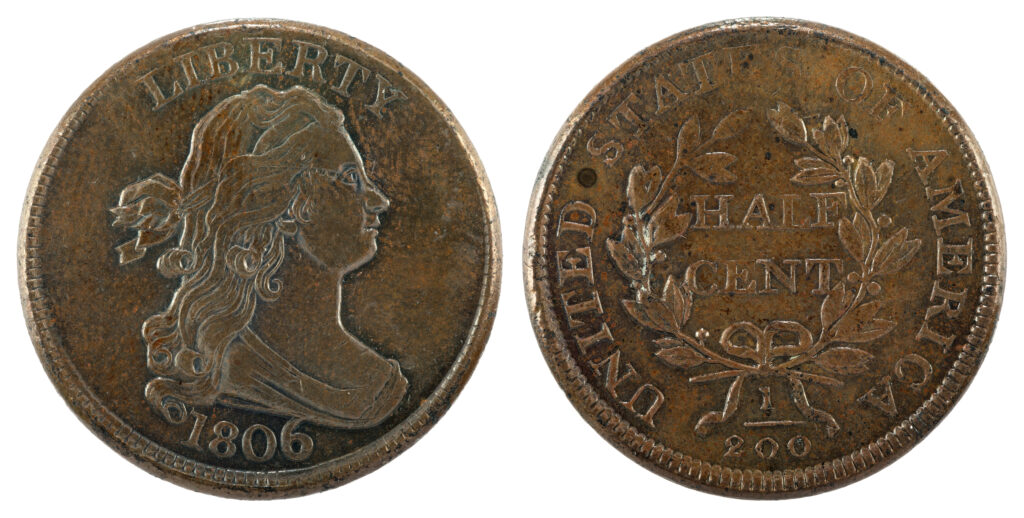 Draped Bust Half Cent (1800–1808): What’s It Worth?
