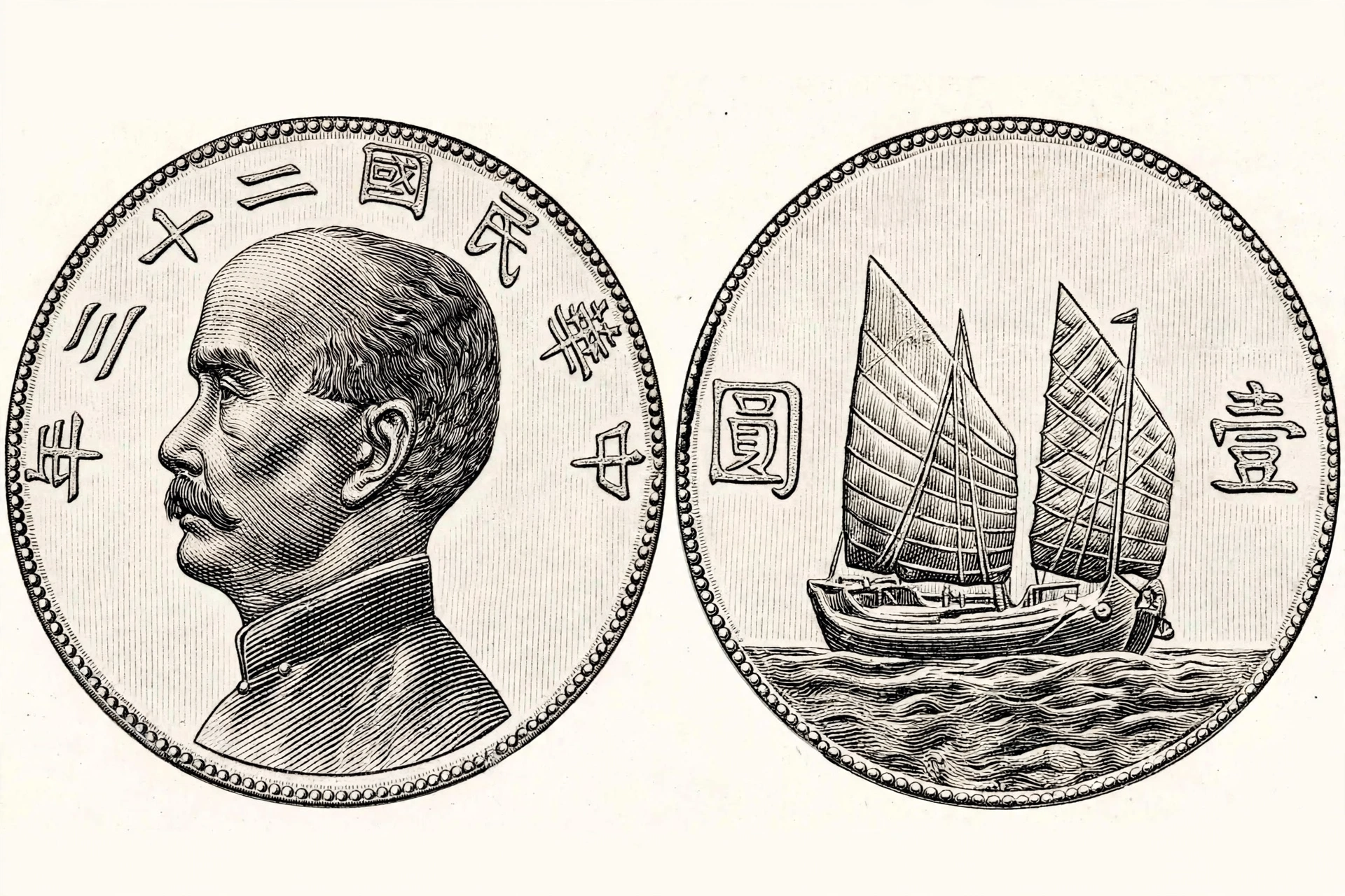 1934 Sun Yat-sen Junk Dollar