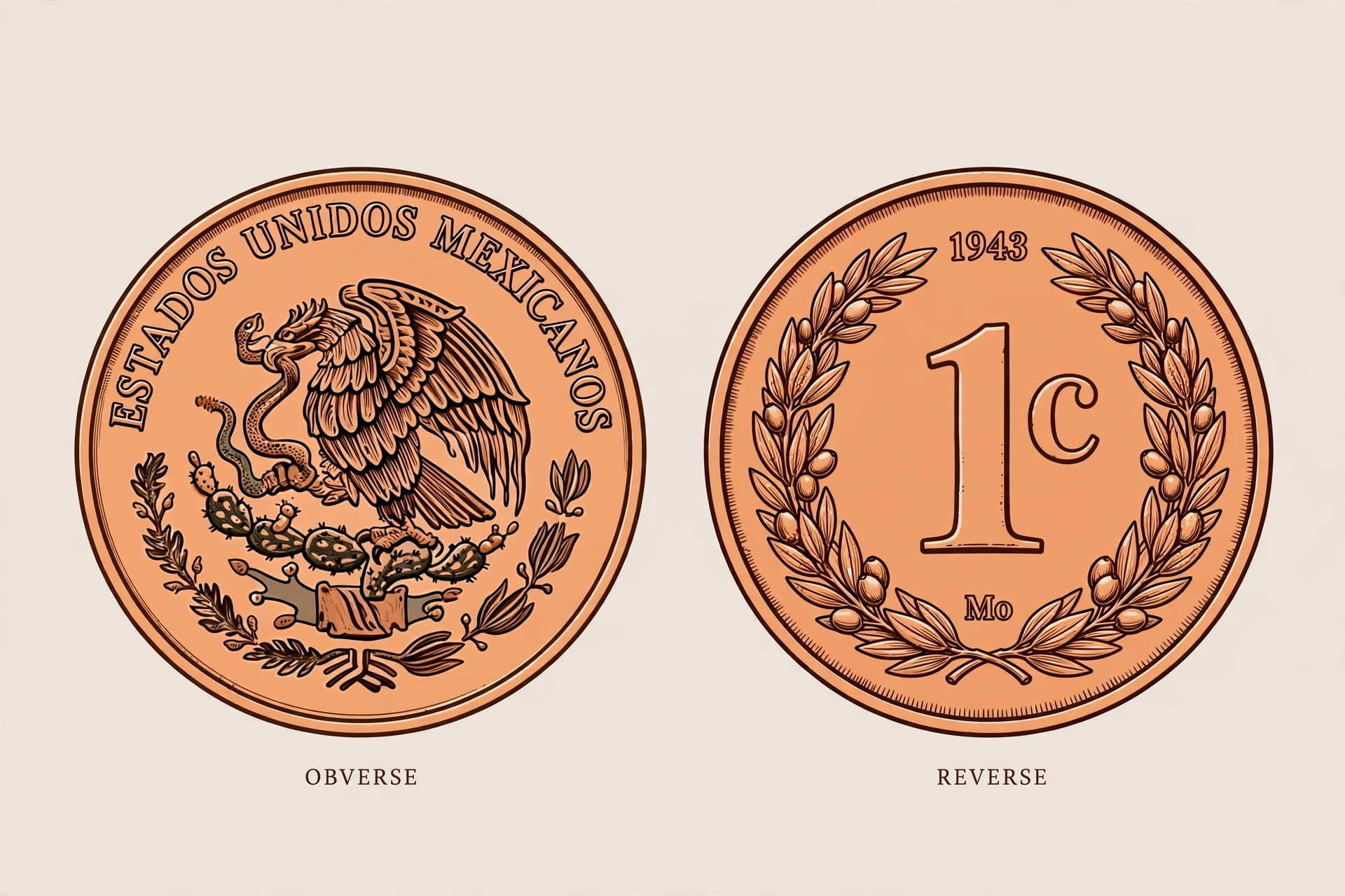 1943 Mexico Centavo
