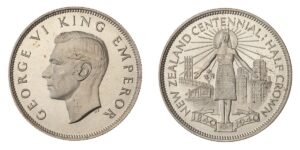 New Zealand 1940 Centennial Half Crown
